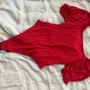 Red body suit